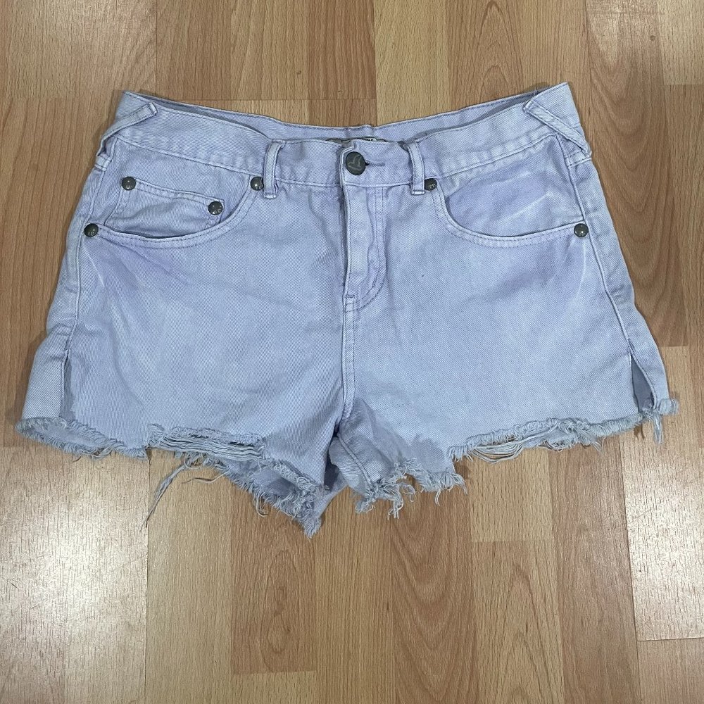 Free People Cut Off Light Purple Shorts (28)